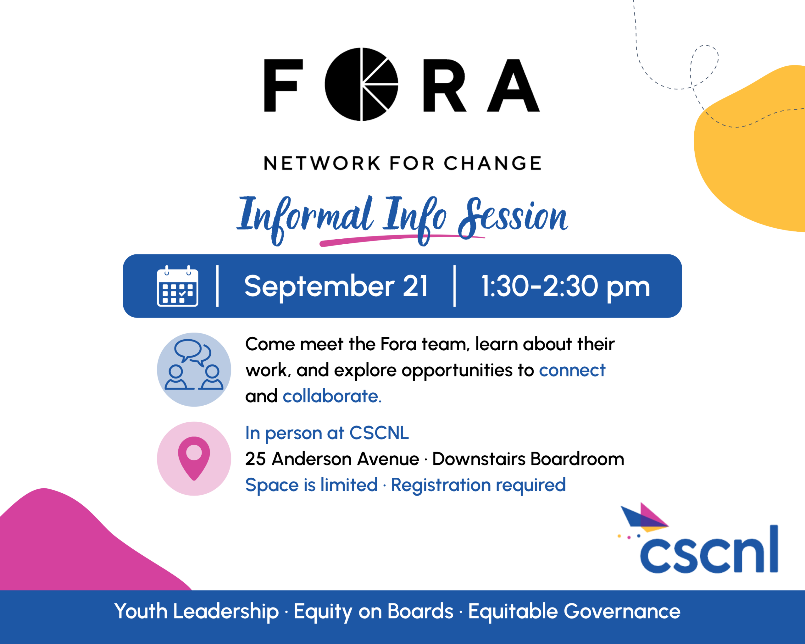 Fora: Network for Change – Informal Info Session